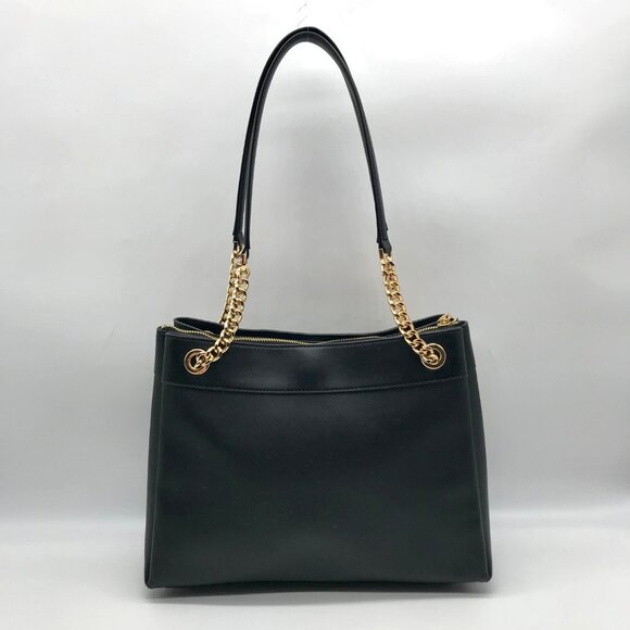Michael Kors Black Saffiano Leather Lori Chain Tote Bag - Picture 2 of 10